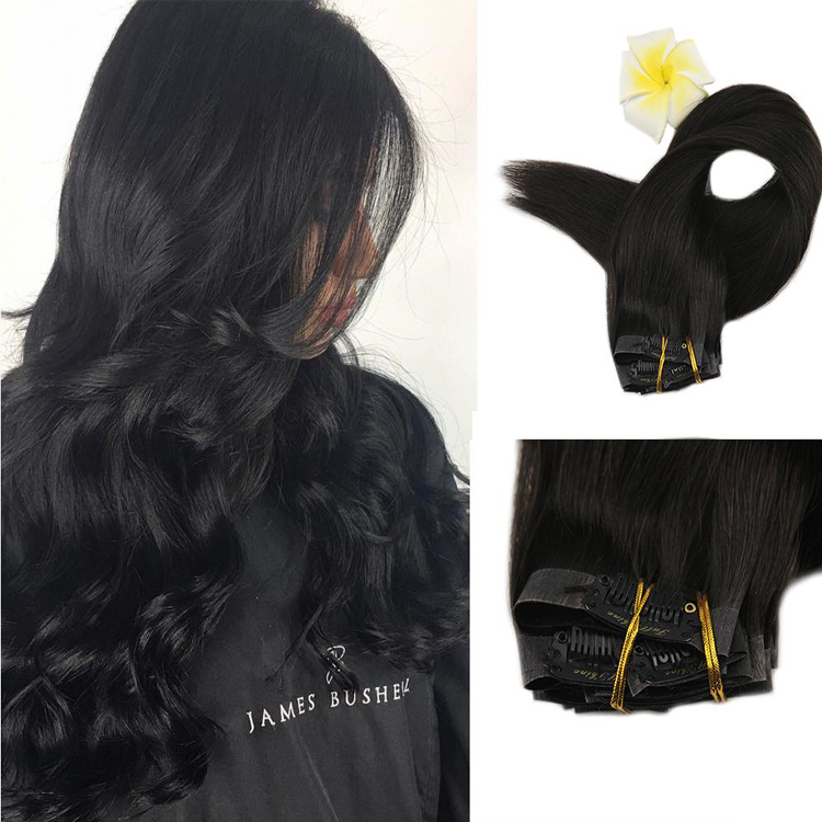 Top quality Good Feedback 100% Human Clip In Hair Extension