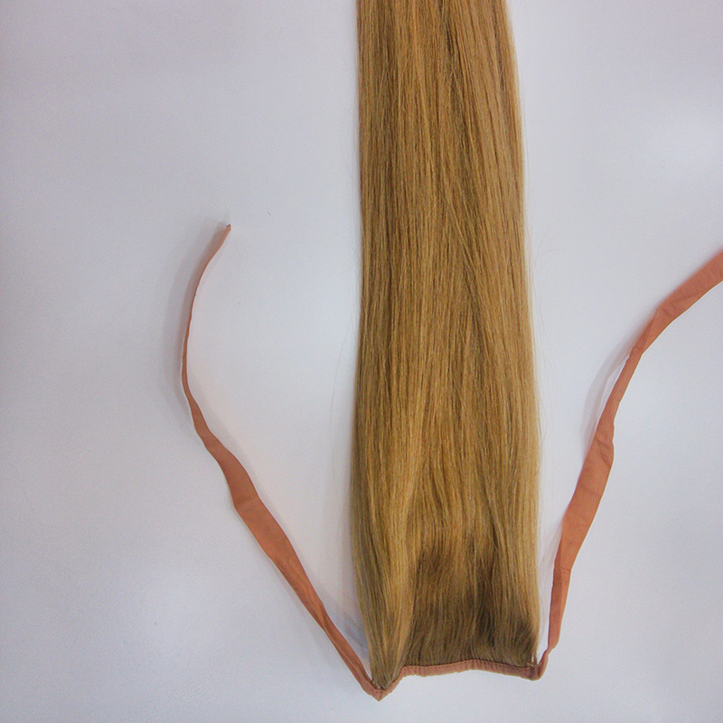 Top quality ponytail clip in remy human hair extensions