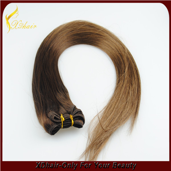 Two Tone Ombre Hair Extension Clip in Grade 7a Virgin Hair Extension