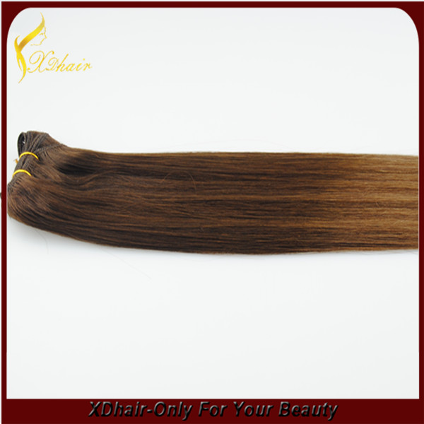 Unprocessed brazilian ombre hair wave extension Russian African American human hair extensions