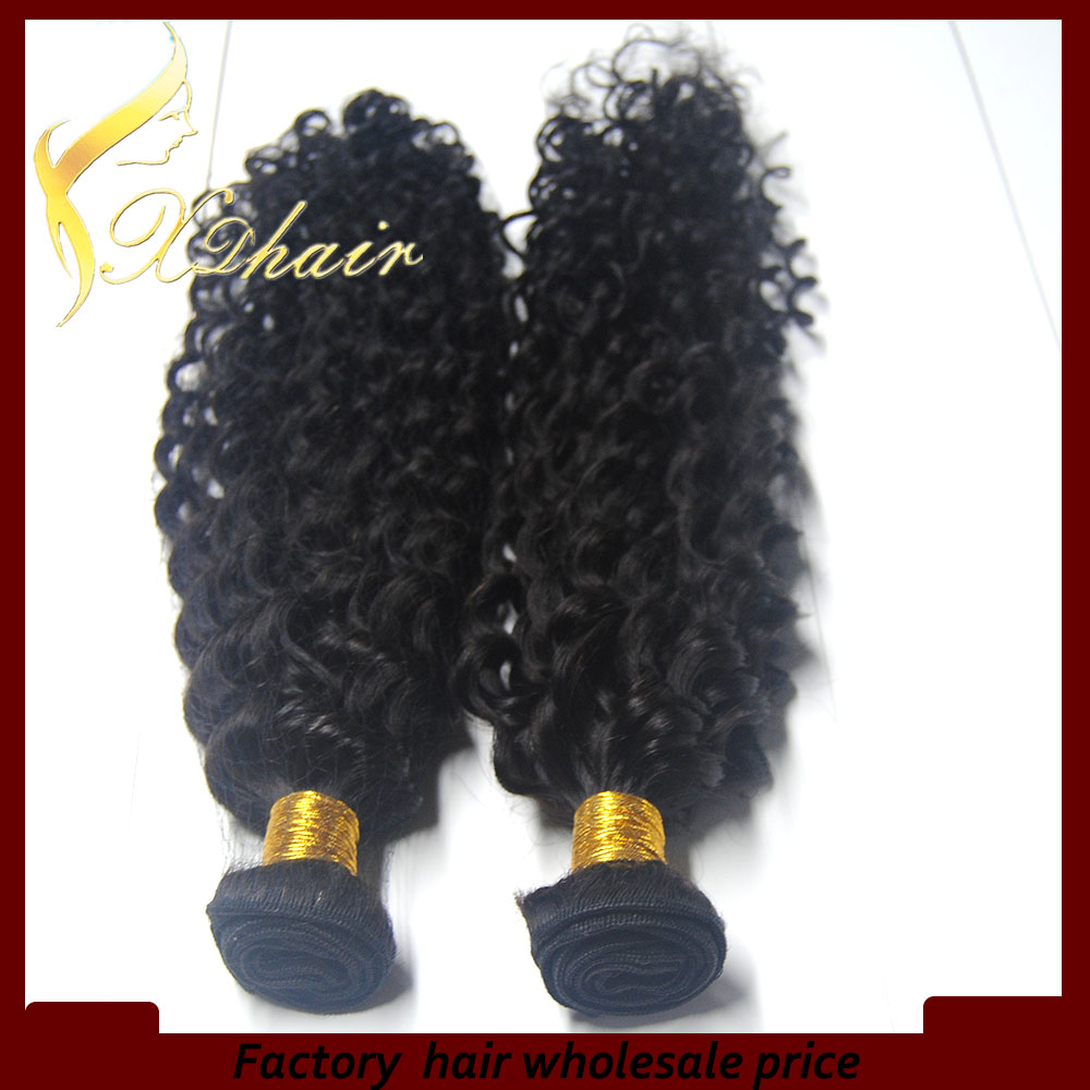 Unprocessed deep wave human hair wavy hair machine weft factory price hair extension