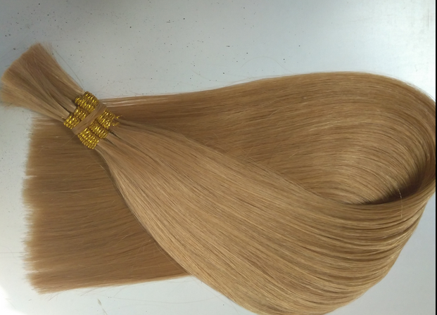 Virgin remy bulk hair extension double drawn human hair bundle 100g