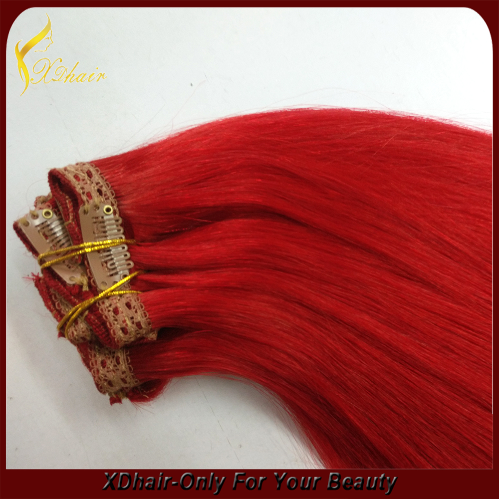 Virgin clipe Remy na extensão do cabelo do laço do cabelo humano de qualidade superior