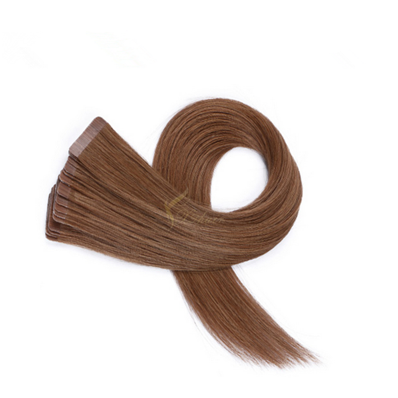 Waterproof invisible tape hair extensions double drawn tape hair extensions 22 inch remy tape hair extensions