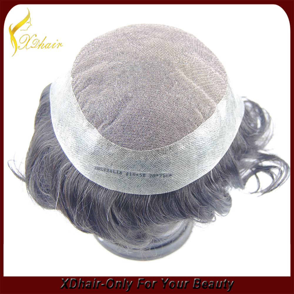 Wholesale Remy Virgin Human Hair Free Style Toupee Custom Order Available