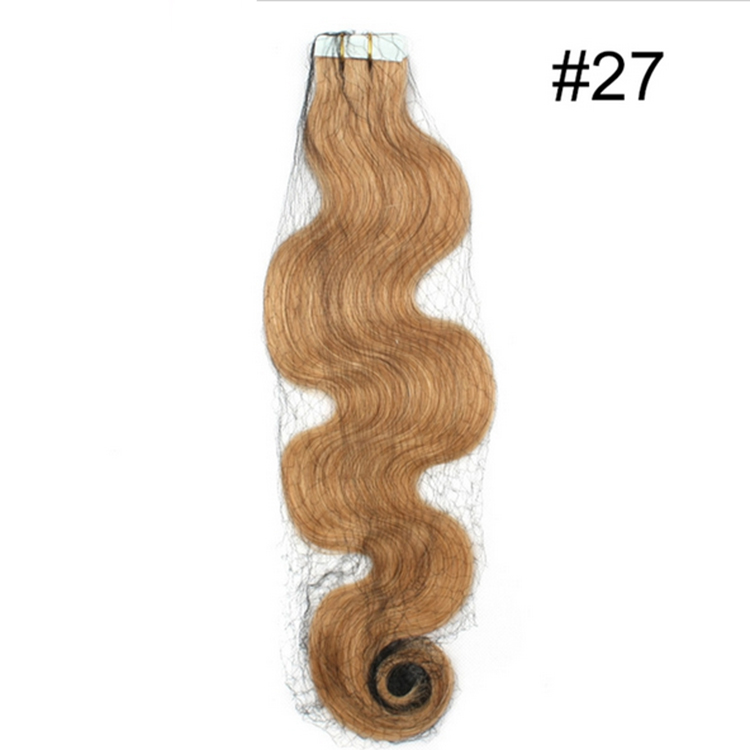 Wholesale body wave 100% virgin Mongolian hair tape human hair extensions