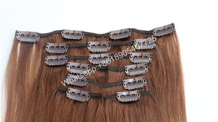 Wholesale cheap 100% brazilian human hair wet and wavy grey hair clip in hair extensions for white women