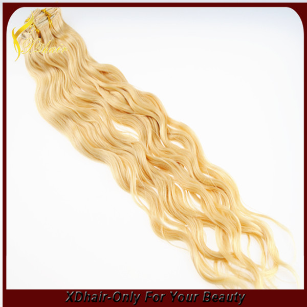 Wholesale clip in hair extension remy human hair full head set