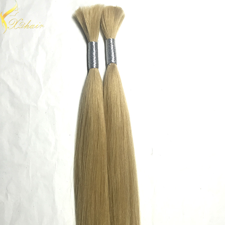 Wholesale full cuticle unprocessed raw material bulk hair for wig making