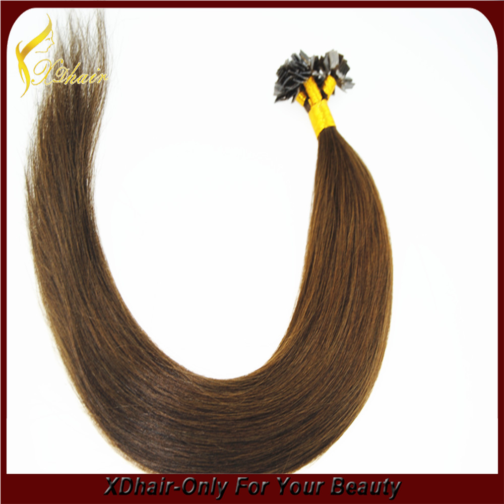 Wholesale fusion High quality no tangle double drawn 1g ombre i tip hair extension for cheap