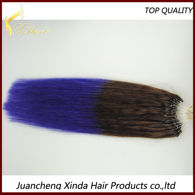 Wholesale indian free sample weave raw 7a human hair extensions micro loop ring hair extension