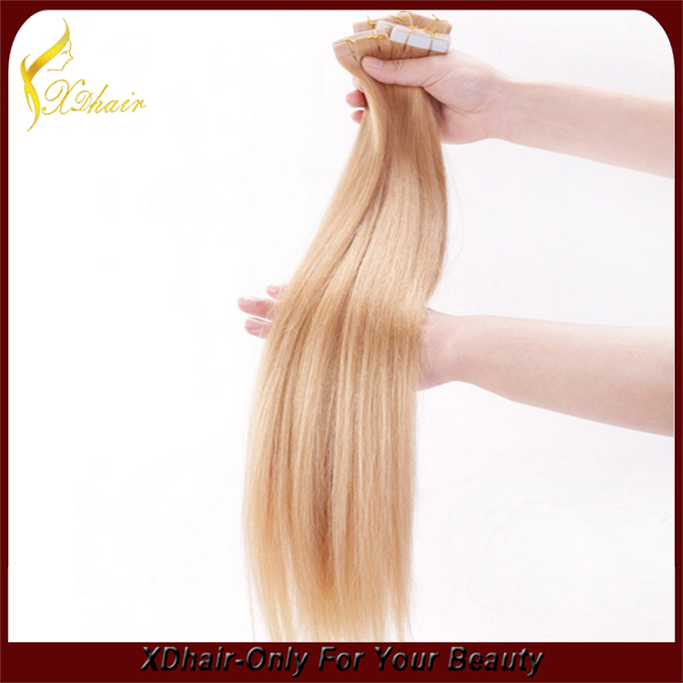 Wholesale price top grade keratin glue 100% Indian virgin remy hair natural looking Germany glue tape hair extension