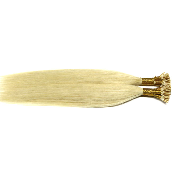 Wholesale silky straight double drawn remy 1g pre bonded keratin tip machine hair extensions