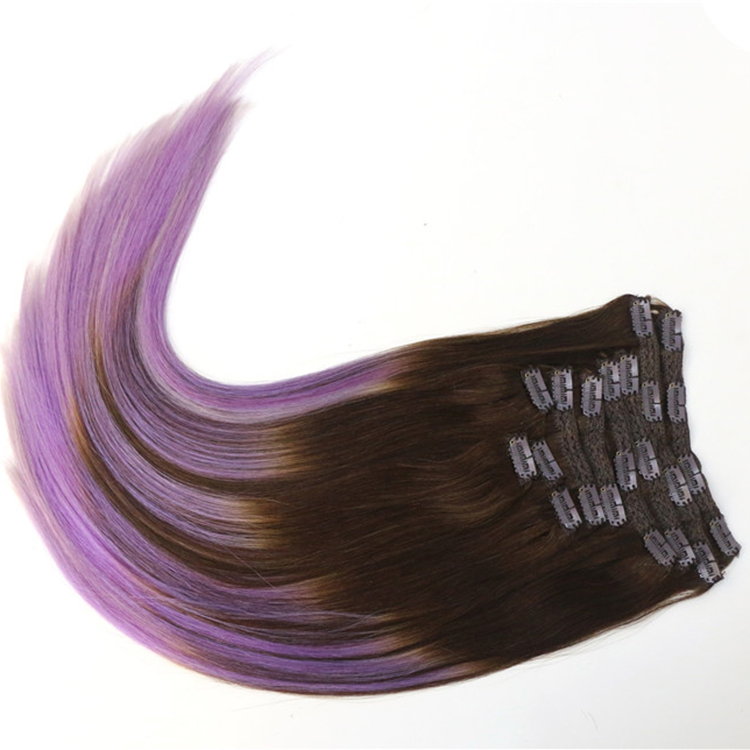 Without chemical process real virgin clip in hair extension