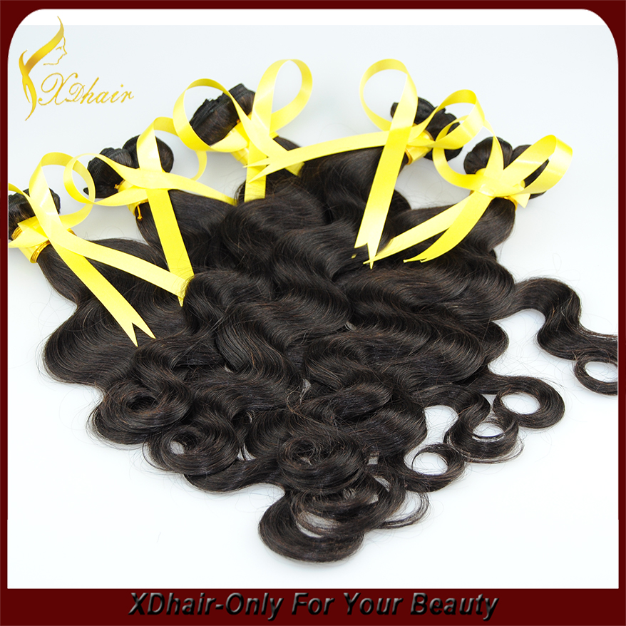 Xinda Factory Prijs Grade 6A Onverwerkte Remy Human Hair Inslag Wholesale Golf van het Lichaam Hair Weave