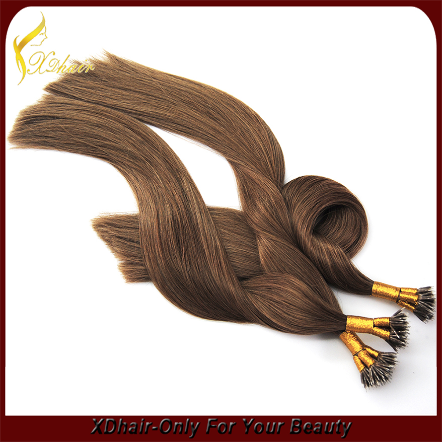 XINDA Hot New Product For 2015 Virgin Remy Nano Tip Human Hair Extension Double Drawn Nano Ring Tip Hair Extension