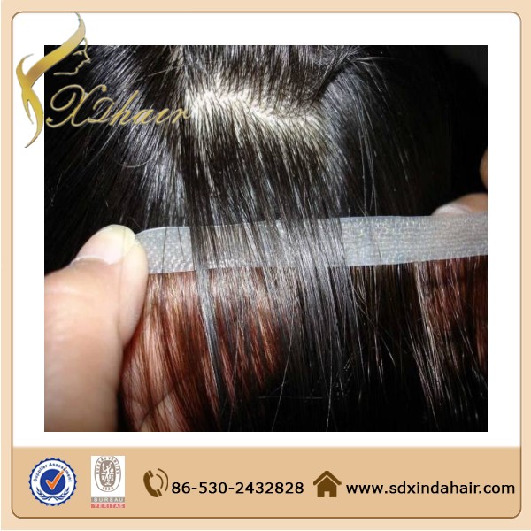 XINDA hot selling 100 human hair extension, tape in hair extentions