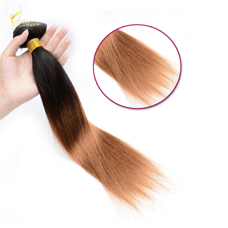 Xinda hair Factory High Quality Ombre virgin hair Two Tone Human Hair Wefts
