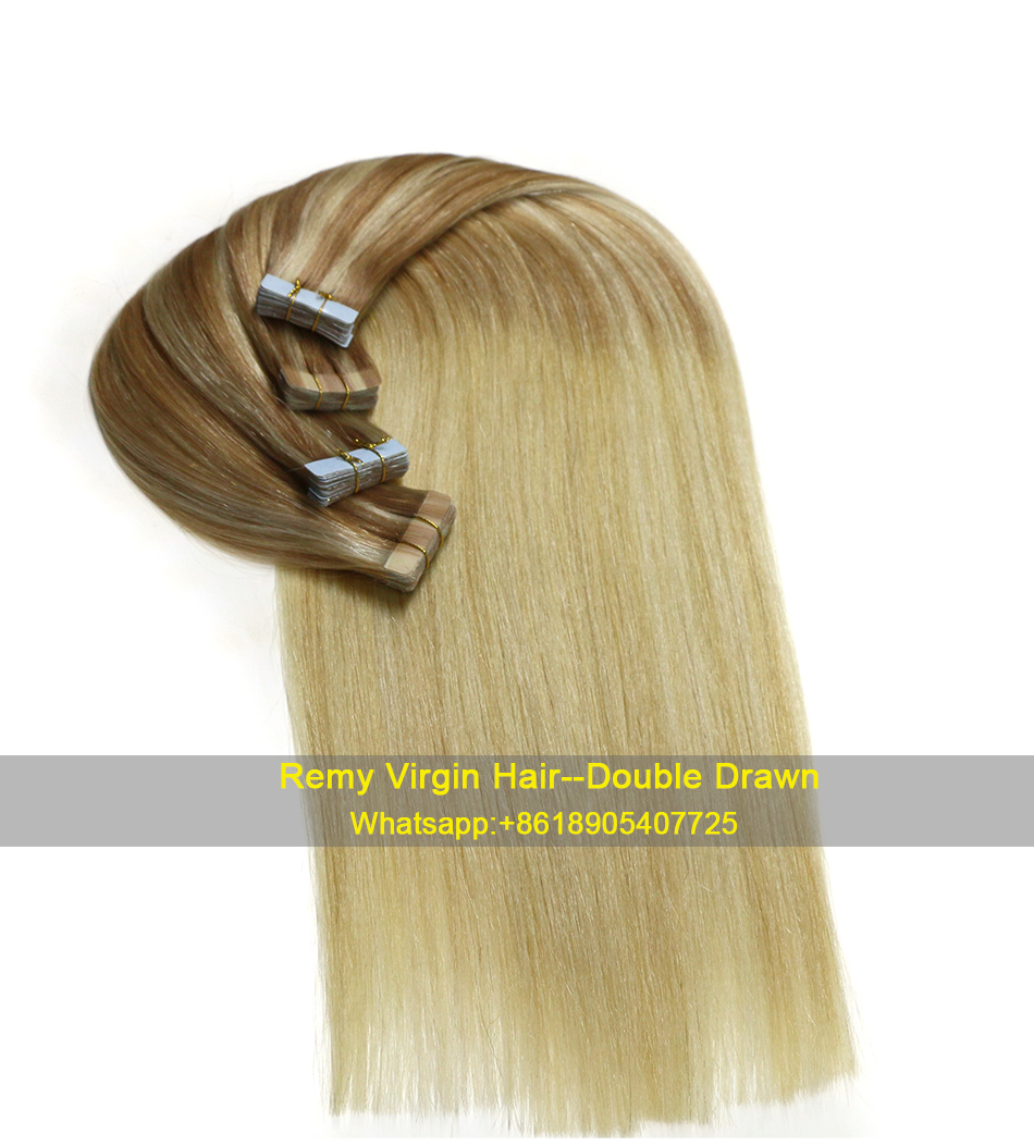 Xinda new fashion High quality 100% virgin brazilian silky straight remy human tape hair extension