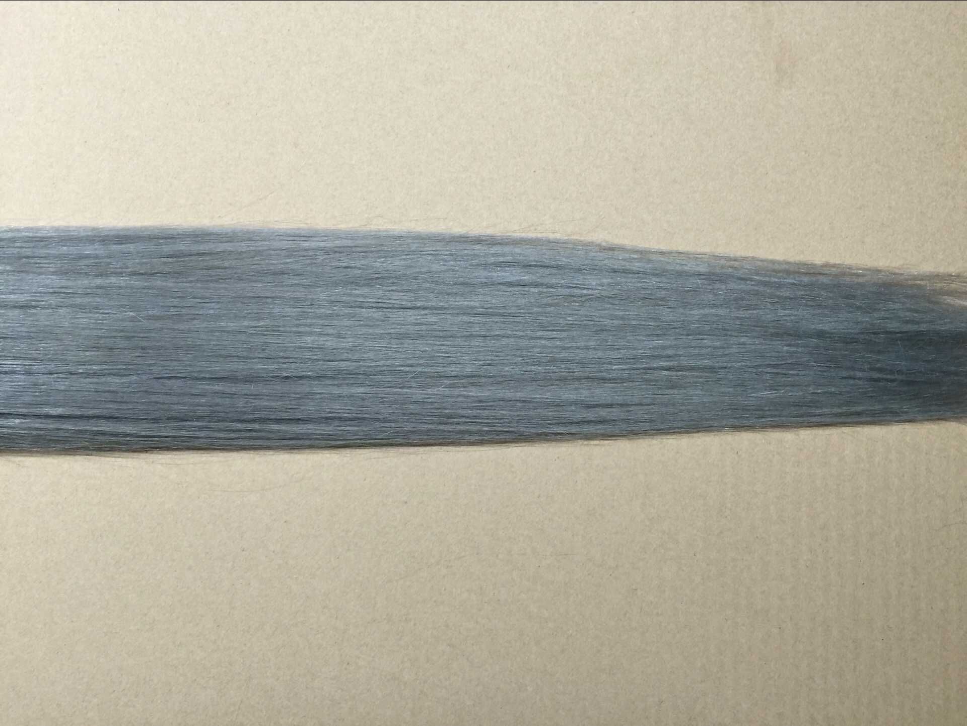 cheap grey color 100% virgin human clip in hair extensions
