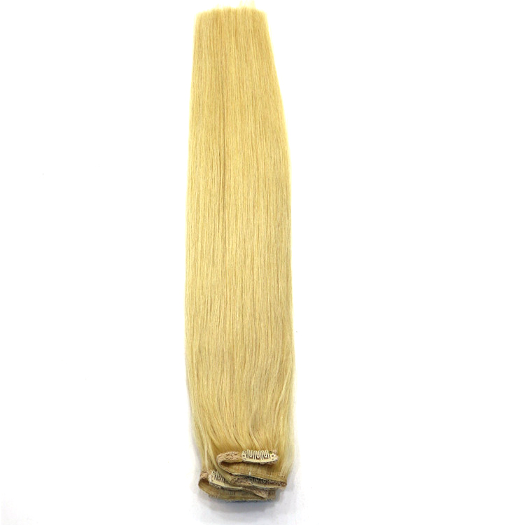 clips in huamn hair extention/new fashion clips in hair extention /quality clips hair extension