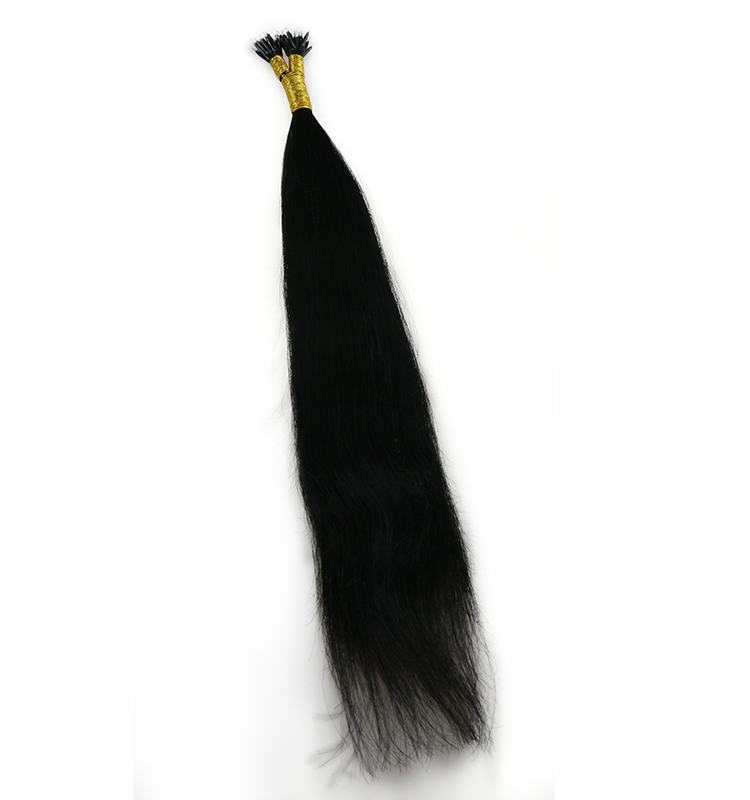 dropshipping wholesale price 1# black virgin brazilian remy human hair nano link ring hair extension