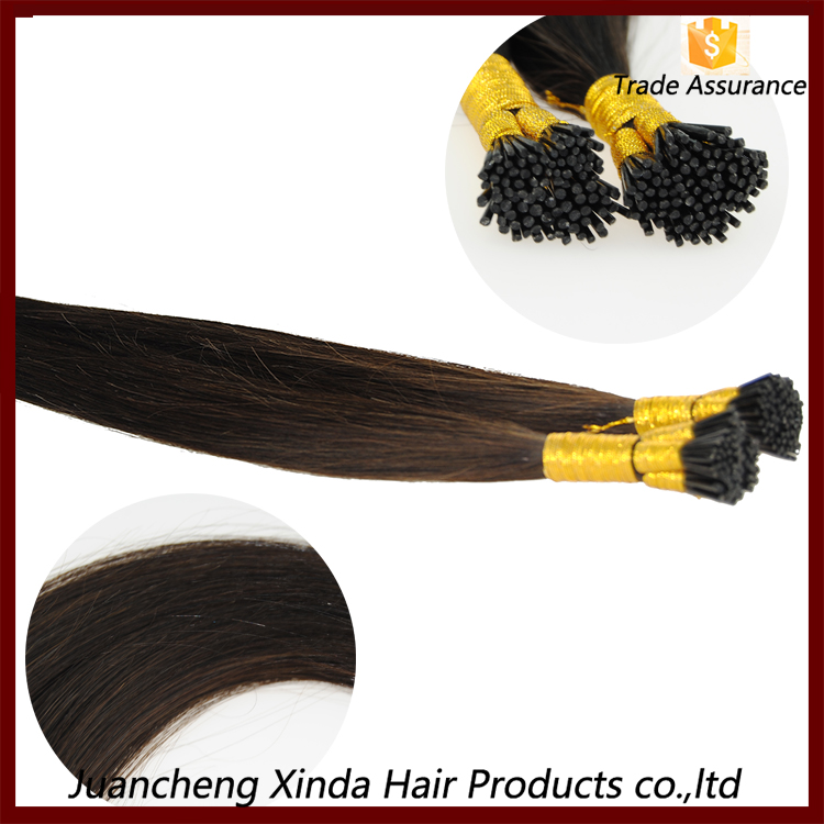 hot selling raw good top quality vigin wholesale i tip 100% virgin indian remy hair extensions