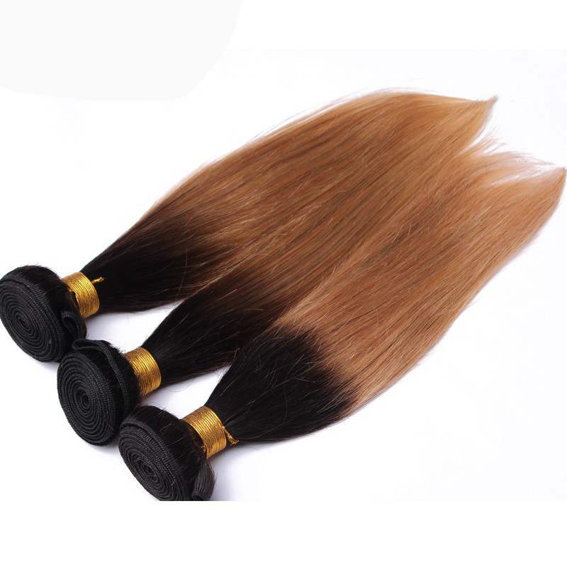 human hair two toned hair weaving color cheap human hair extensions