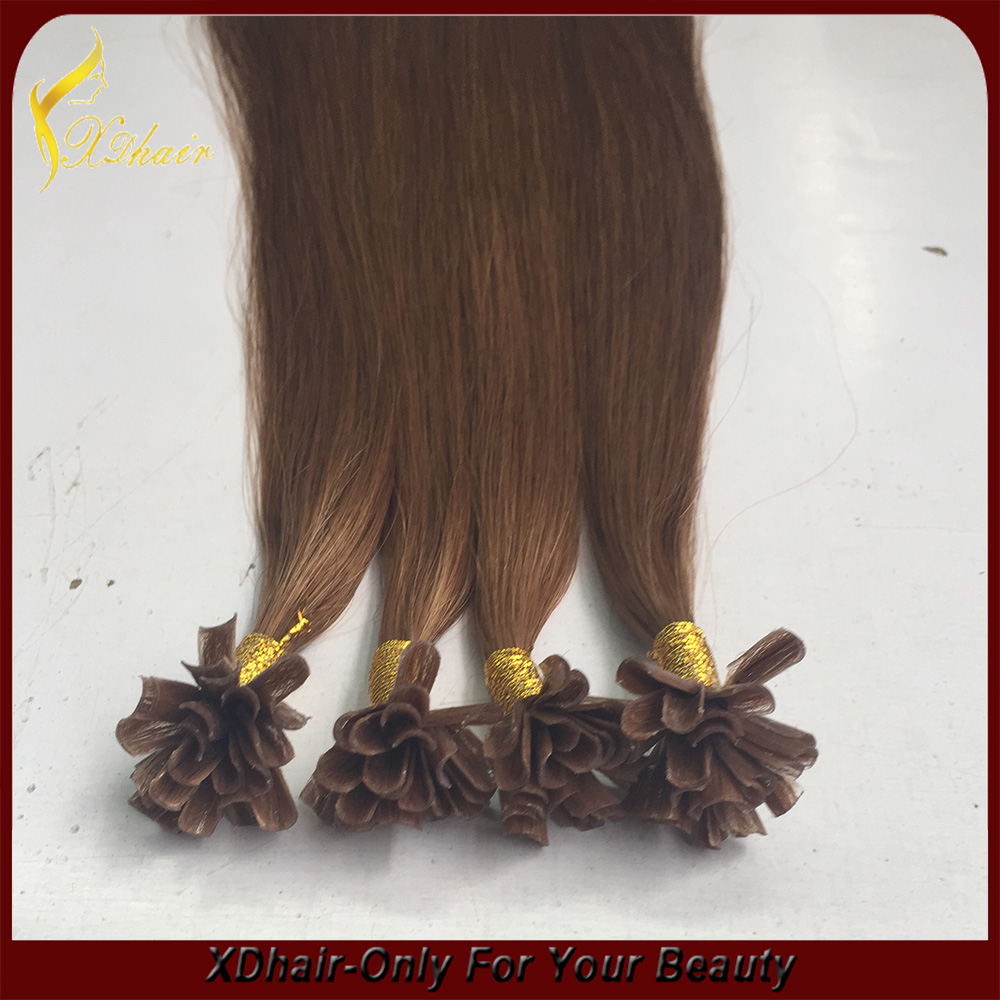 new beauty best quality good feedback virgin indian remy cheap 1g U tip double drawn hair