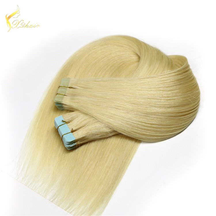 new design directly factory best quality lighest 100 percent remy human hair super tape no tangle single sided tape extensions