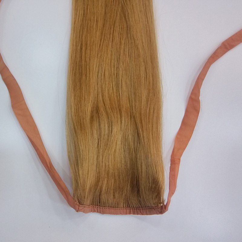ponytail clip in remy human hair extensions