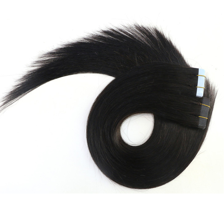 thick end double drawn no chemical virgin brazilian indian remy human PU tape hair extension