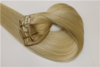 thick remy full head lace weft clip in human hair extension