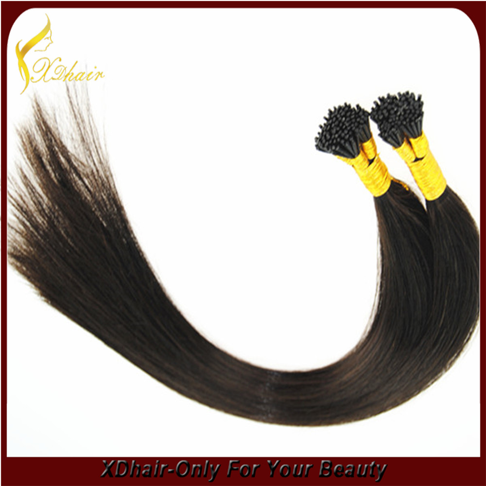 top quality no shedding blond /black /mixed colored i tip hair extensions wholesale