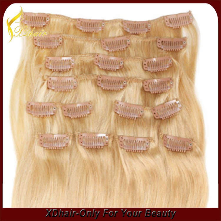 top quality with cheap price remy human hair clip in hair