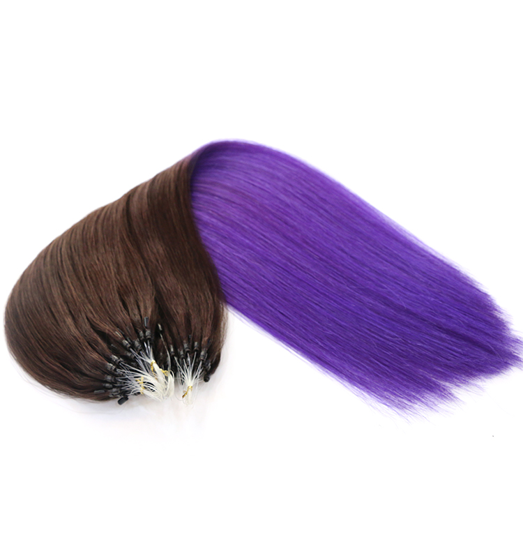 wholesale factory price 8a full cuticle 100% virgin brazilian remy human hair seamless micro loop ring hair extension