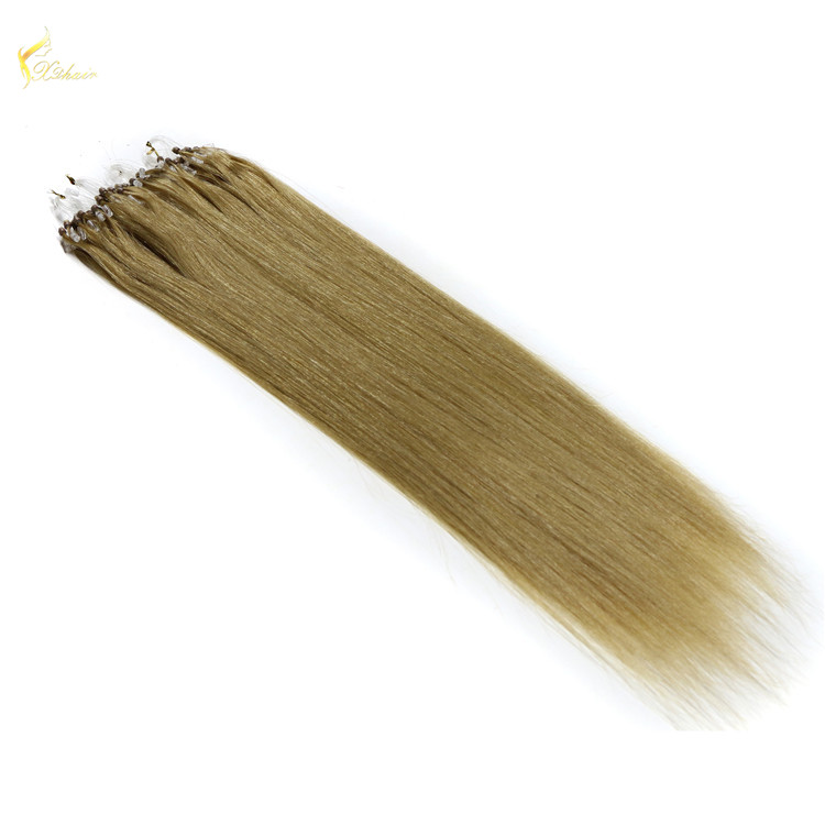 wholesale high quality 100% Indian Remy Human Hair Silicone Micro Ring Hair