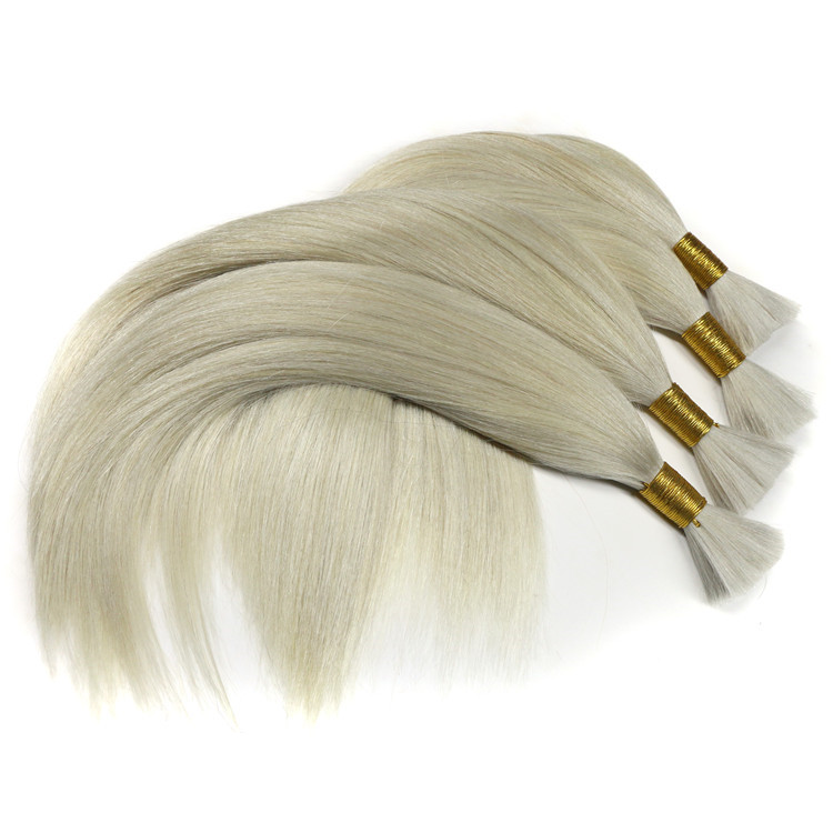 wholesale price 20" silky straight china vendor paypal accept silver gray color bulk hair