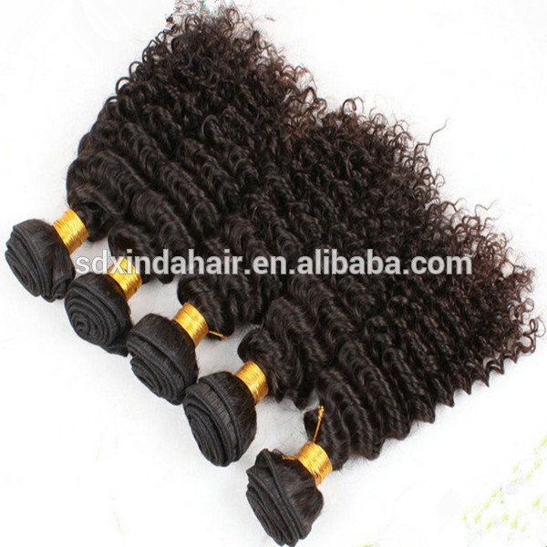 wholesale price natural color 100% human hair remy kinky curly hair weft peruvian hair weave