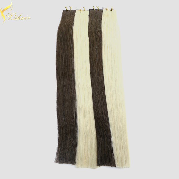 wholesale top quality grade 7A unprocessed hair tape extensions double