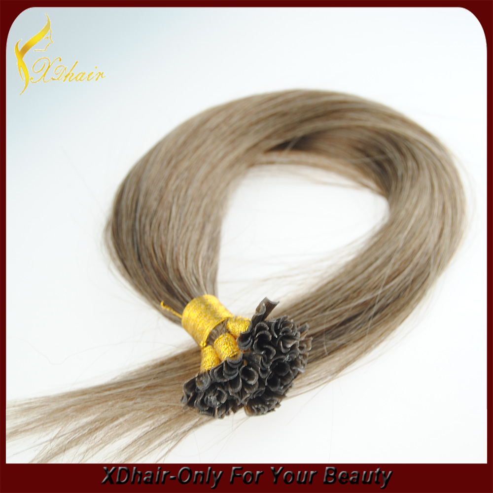 preço por atacado virgem Mechas 0,5 g / vertente pré extensão do cabelo colado unha cabelo