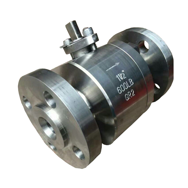 1 1/2'' 600LB titanium Gr 2 RF flange 2pc full port level operated ball valve