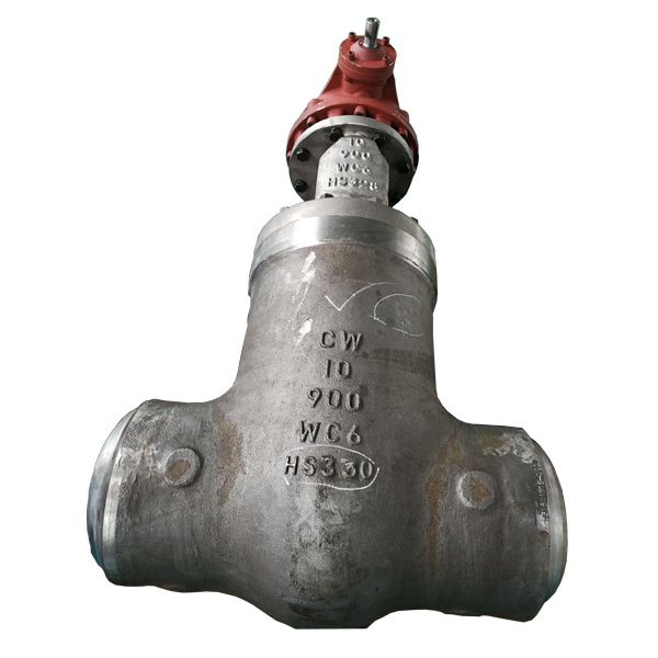 10'' 900LB A217 WC6 pressure seal high temperature hand wheel operate BW end gate valve