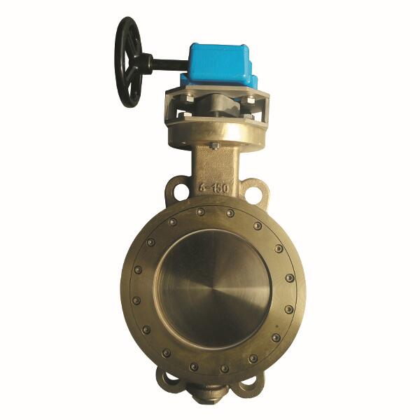 6'' 150LB C95800 lug wafer type handle wheel with worm gear operated butterfly valve