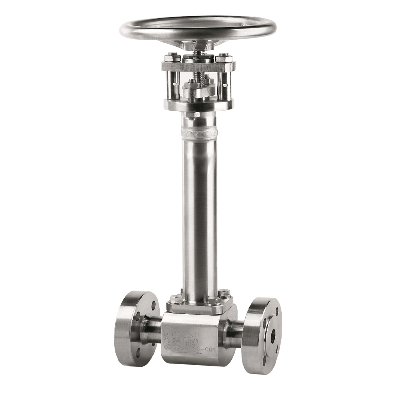 Handle wheel operated DN20 PN16 ASTM B182 F304 forged hard seat  RF connection cryogenic globe valve