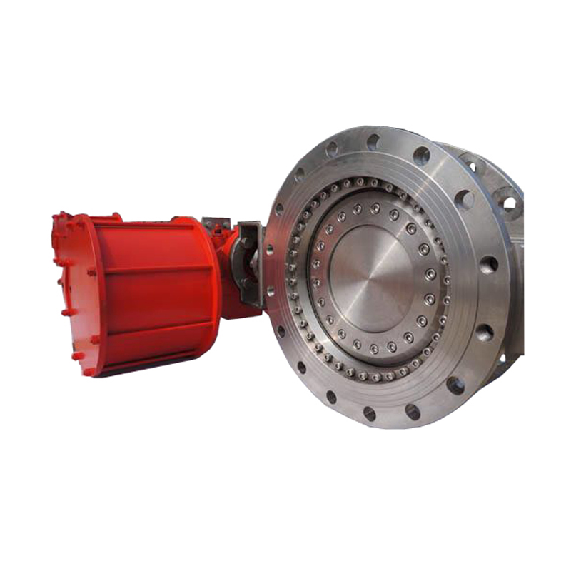 Pneumatic 8'' 150LB CF8M metal to metal seat triple off set RF connection butterfly valve