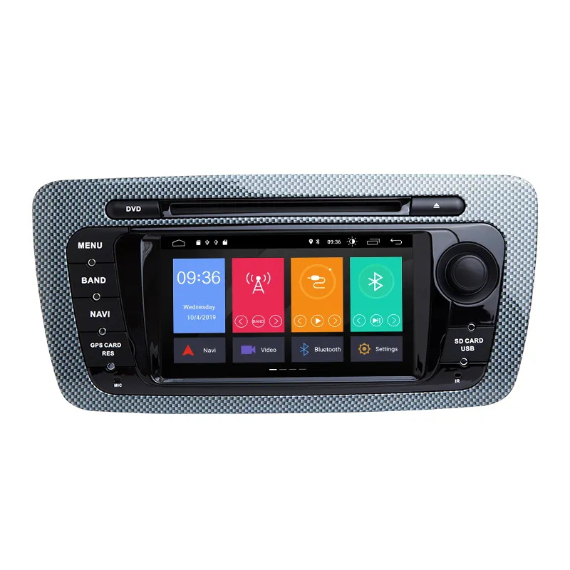 1 DIN Android 12 Car DVD Radio para assento Ibiza 6J 2009 2010 2012 2013 Navigação GPS 2 DIN SCREN RADIO AUDIO