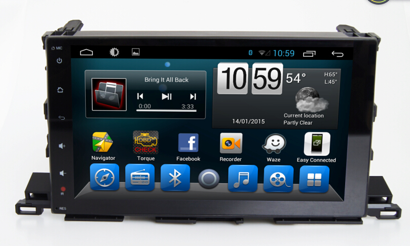 Android7.1 Quad Core 1024*600 Car DVD player GPS Navigation stere for Toyota Highlander