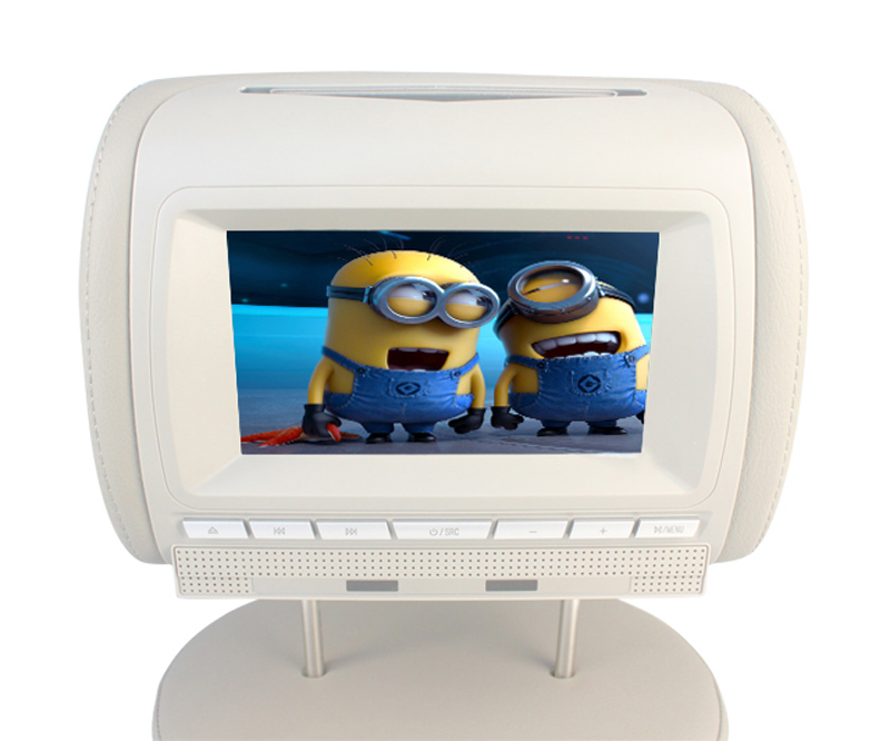 Encostos de Cabeça DVD player com Encostos de 7 polegadas Monitor do Sistema de Entretenimento
