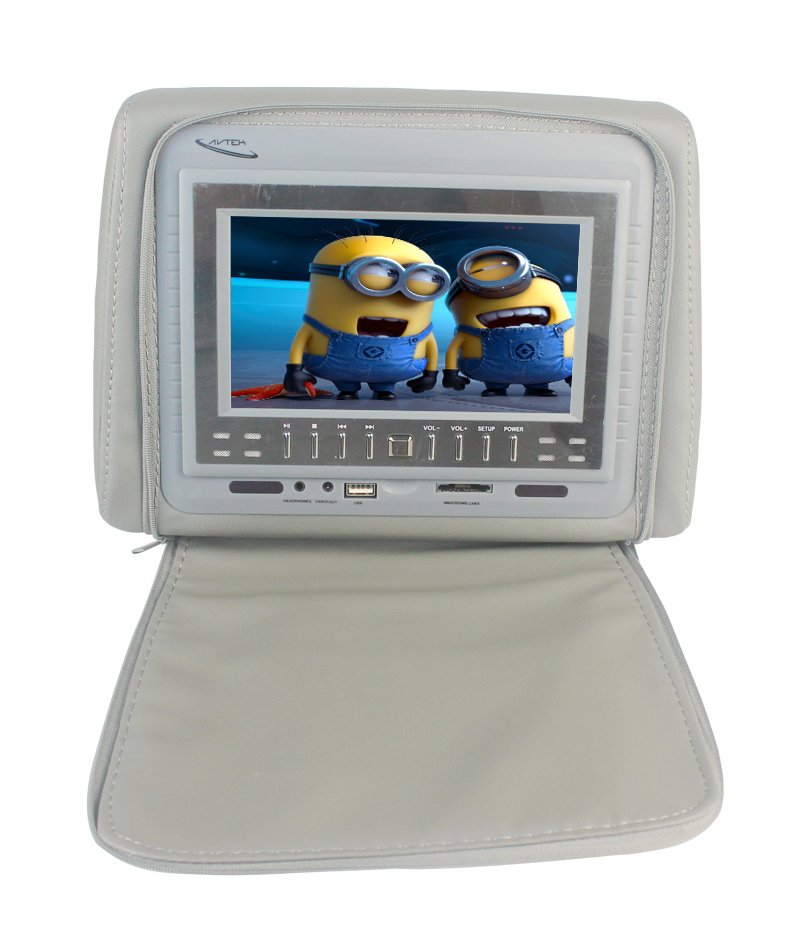 Cabeça de encosto do carro DVD player com sistema de entretenimento de cabeça de alta definição de 7 polegadas